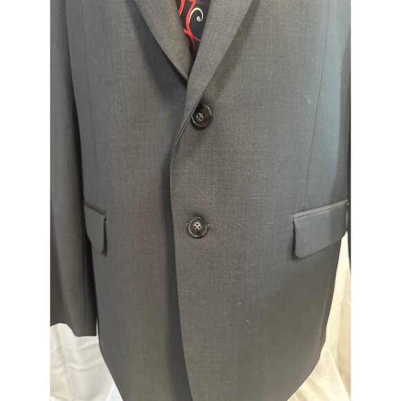 Calvin Klein Blazer Mens 44R  Charcoal Gray Wool-Blend Suit Coat Sports - Picture 3 of 9